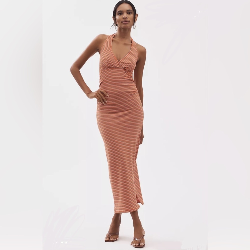 💫Pilcro High Tide Halter Slim Midi
